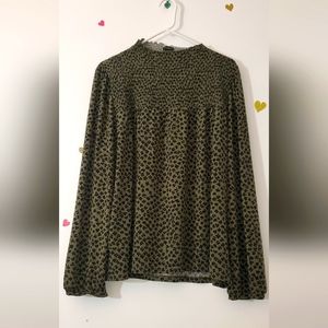 Ann Taylor olive green longsleeve top